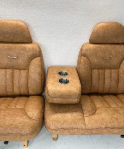 Custom Wrapped 60/40 Bench Seat for 88–98 Chevy Silverado & GMC Sierra OBS | Premium Tan Leather Finish