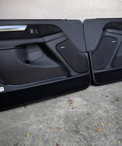 03-07 Chevy Silverado /gmc Custom black door panels with carbon fiber trim
