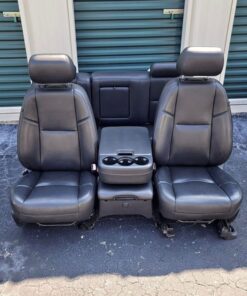 Buy Chevy Silverado GMC Sierra black leather seats Crew Cab 07-13