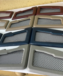 speaker covers for 1988-1994 Chevrolet and GMC trucks, featuring an OEM-style wrap and custom black mesh